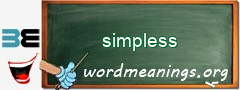 WordMeaning blackboard for simpless